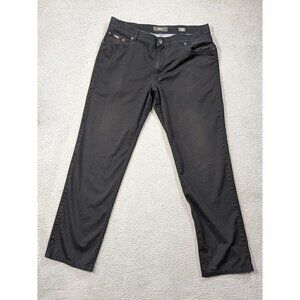 Brax Pants Mens 40x32 (Actual 37x31) Cooper Fancy Regular Chino Black